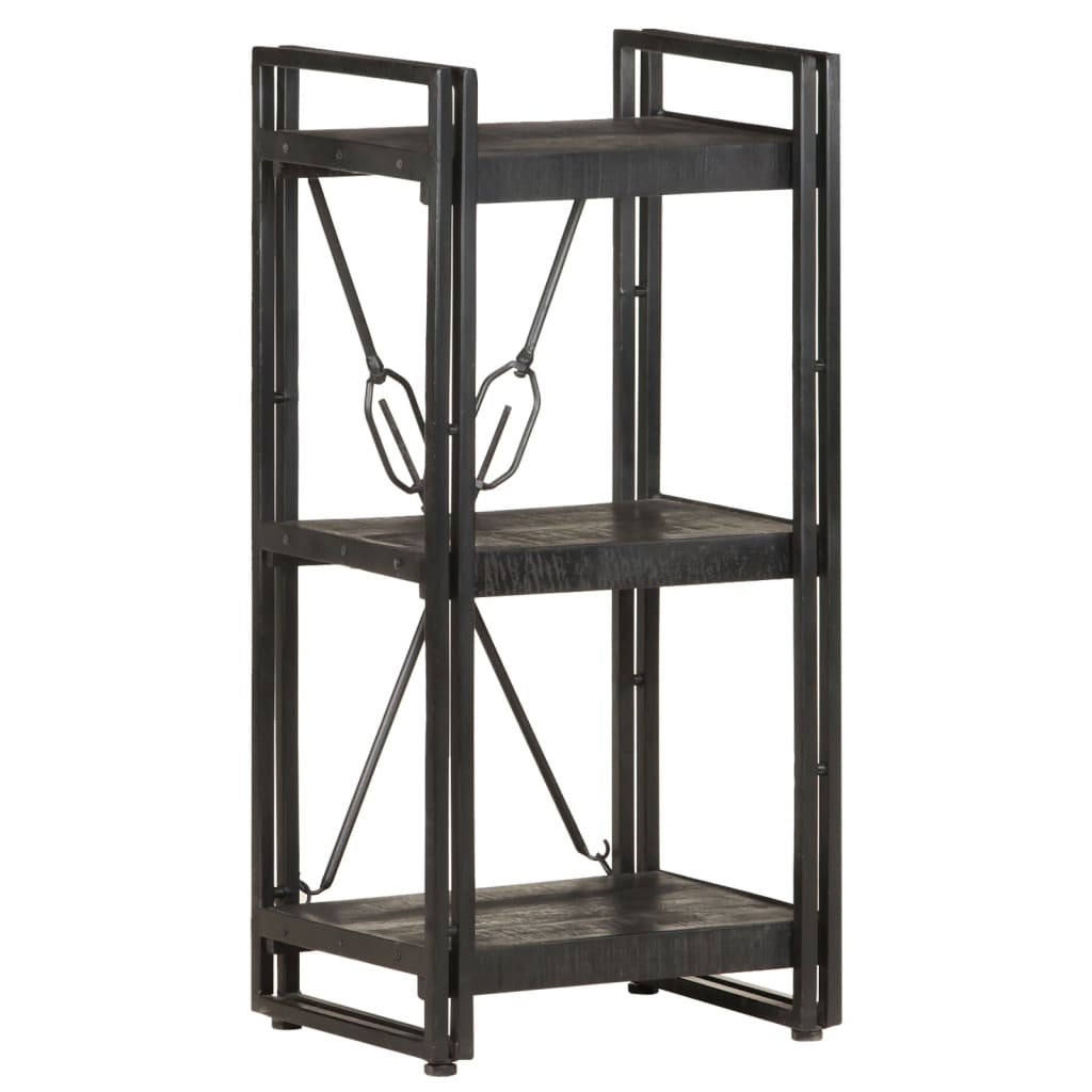 vidaXL Bibliotecă cu 3 rafturi, negru, 40x30x80 cm, lemn masiv mango vidaXL Bibliotecă cu 3 rafturi, negru, 40x30x80 cm, lemn masiv mango