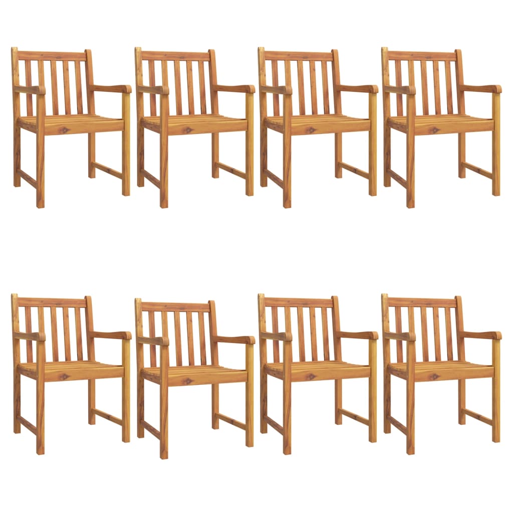 vidaXL Scaune de grădină, 8 buc., 56x55,5x90 cm, lemn masiv de acacia vidaXL Scaune de grădină, 8 buc., 56x55,5x90 cm, lemn masiv de acacia