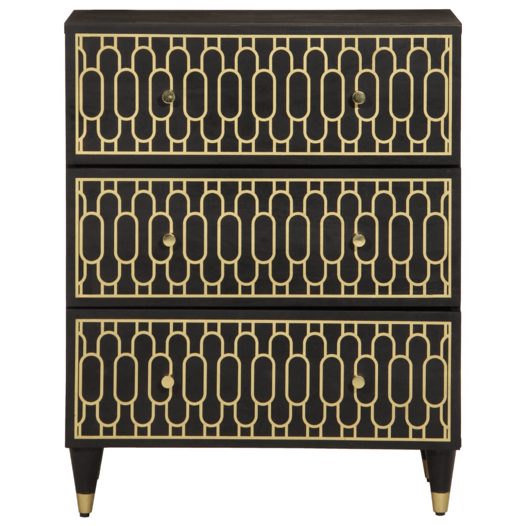 vidaXL Dulapuri laterale, 2 buc., 60x33x75 cm, lemn masiv de mango