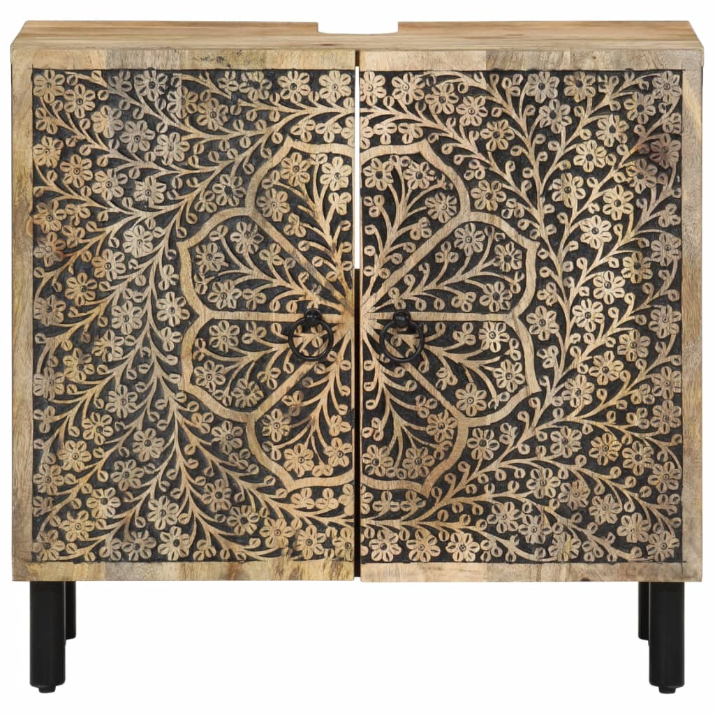 vidaXL Set mobilier de baie, 2 piese, lemn masiv de mango