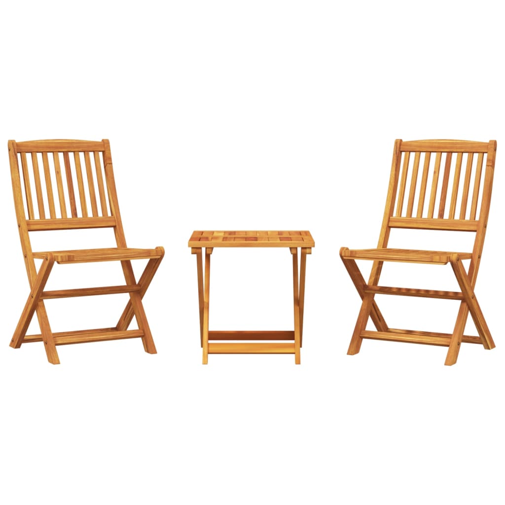 vidaXL Set mobilier grădină pliabil, 3 piese, lemn masiv acacia vidaXL Set mobilier grădină pliabil, 3 piese, lemn masiv acacia