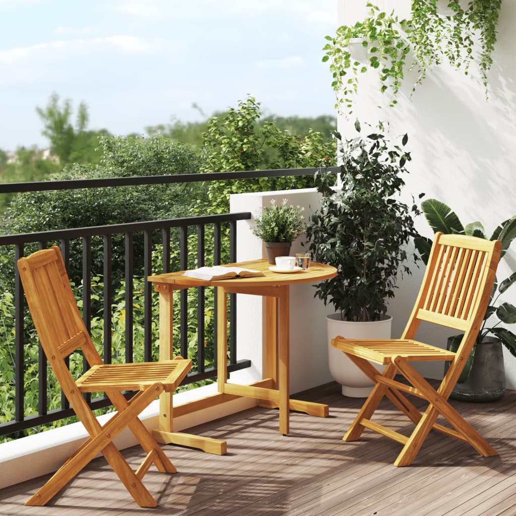 vidaXL Set mobilier grădină pliabil, 3 piese, lemn masiv acacia vidaXL Set mobilier grădină pliabil, 3 piese, lemn masiv acacia