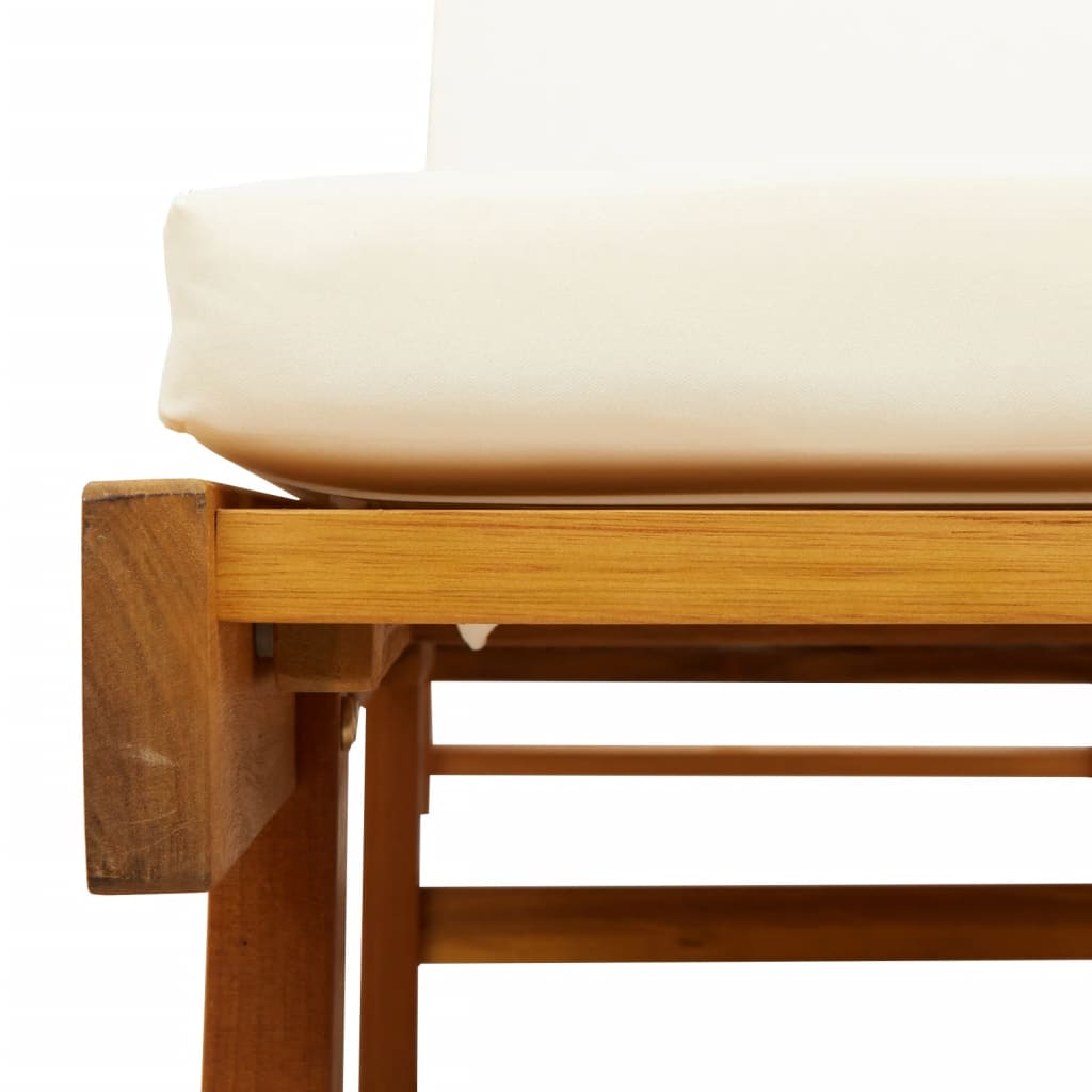 vidaXL Șezlonguri 2 buc. cu perne 200x68x83 cm lemn masiv de acacia