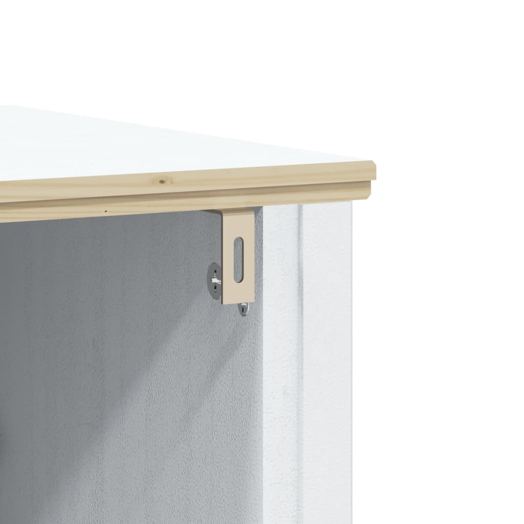 vidaXL Set mobilier baie „BERG”, 2 piese, alb, lemn masiv de pin vidaXL Set mobilier baie „BERG”, 2 piese, alb, lemn masiv de pin