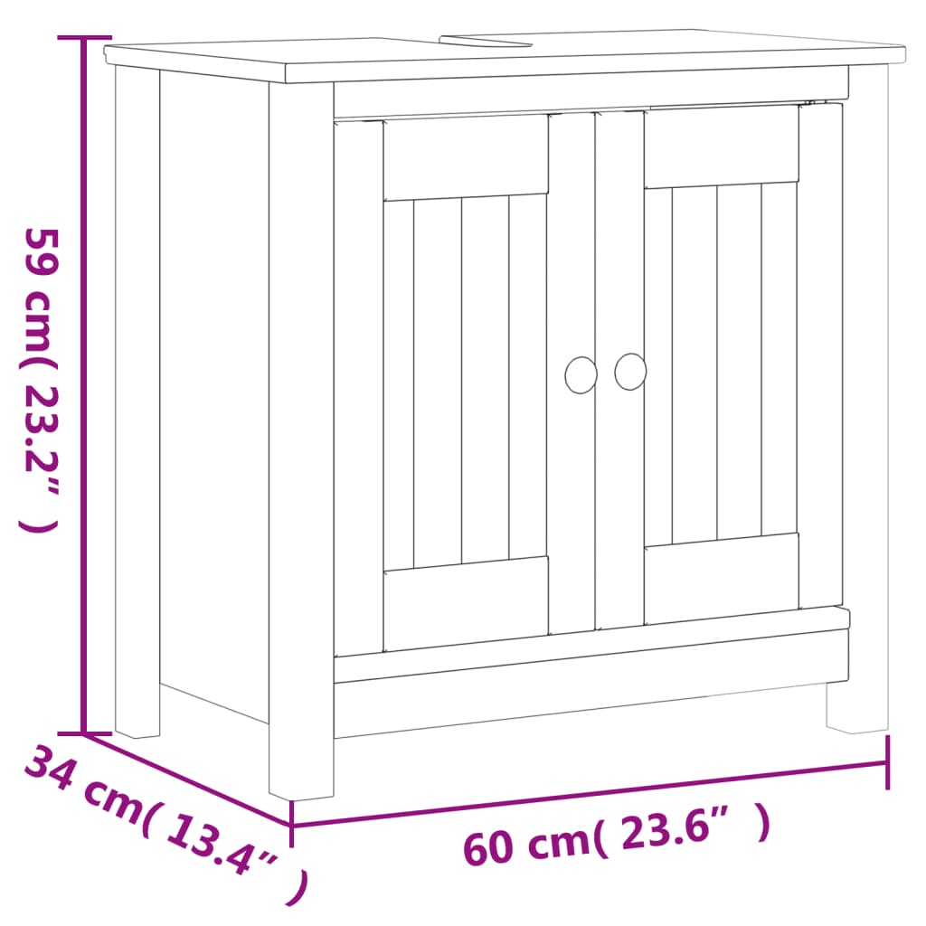 vidaXL Set mobilier de baie „BERG”, 2 piese, negru, lemn masiv de pin vidaXL Set mobilier de baie „BERG”, 2 piese, negru, lemn masiv de pin