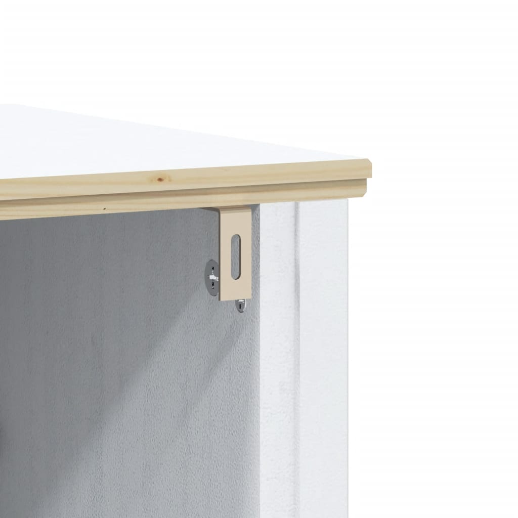 vidaXL Set mobilier baie, 3 piese, „BERG”, alb, lemn masiv de pin vidaXL Set mobilier baie, 3 piese, „BERG”, alb, lemn masiv de pin