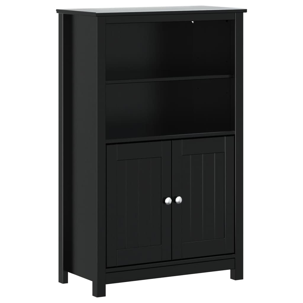 vidaXL Set mobilier baie, 3 piese, „BERG” , negru, lemn masiv de pin vidaXL Set mobilier baie, 3 piese, „BERG” , negru, lemn masiv de pin