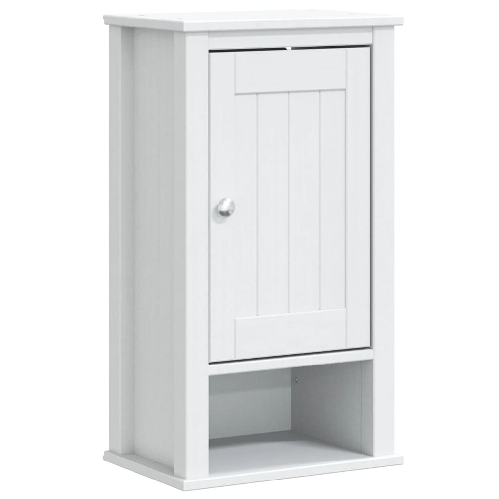 vidaXL Set mobilier baie, 3 piese, „BERG”, alb, lemn masiv de pin vidaXL Set mobilier baie, 3 piese, „BERG”, alb, lemn masiv de pin