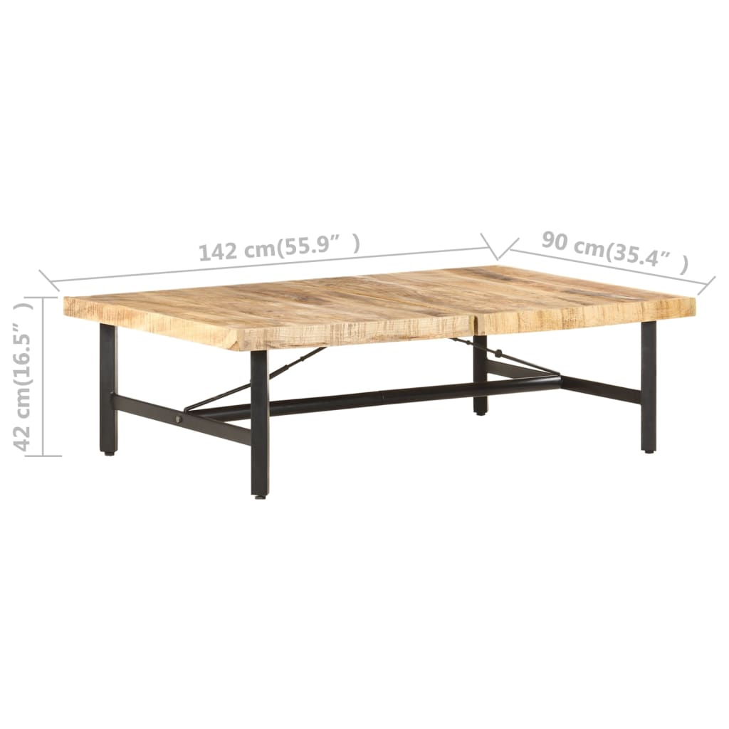 vidaXL Măsuță de cafea, 142x90x42 cm, lemn masiv de mango vidaXL Măsuță de cafea, 142x90x42 cm, lemn masiv de mango