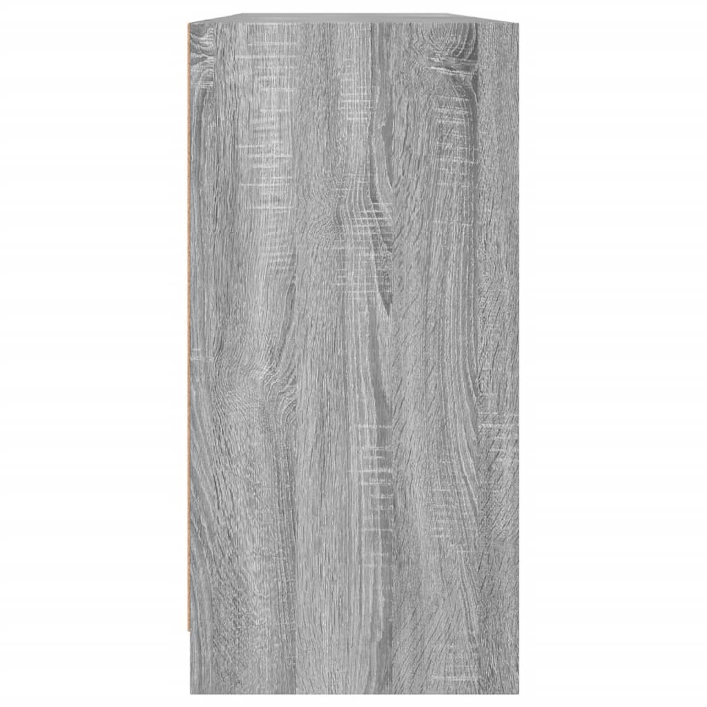 vidaXL Bibliotecă cu uși gri sonoma 204x37x75 cm lemn compozit