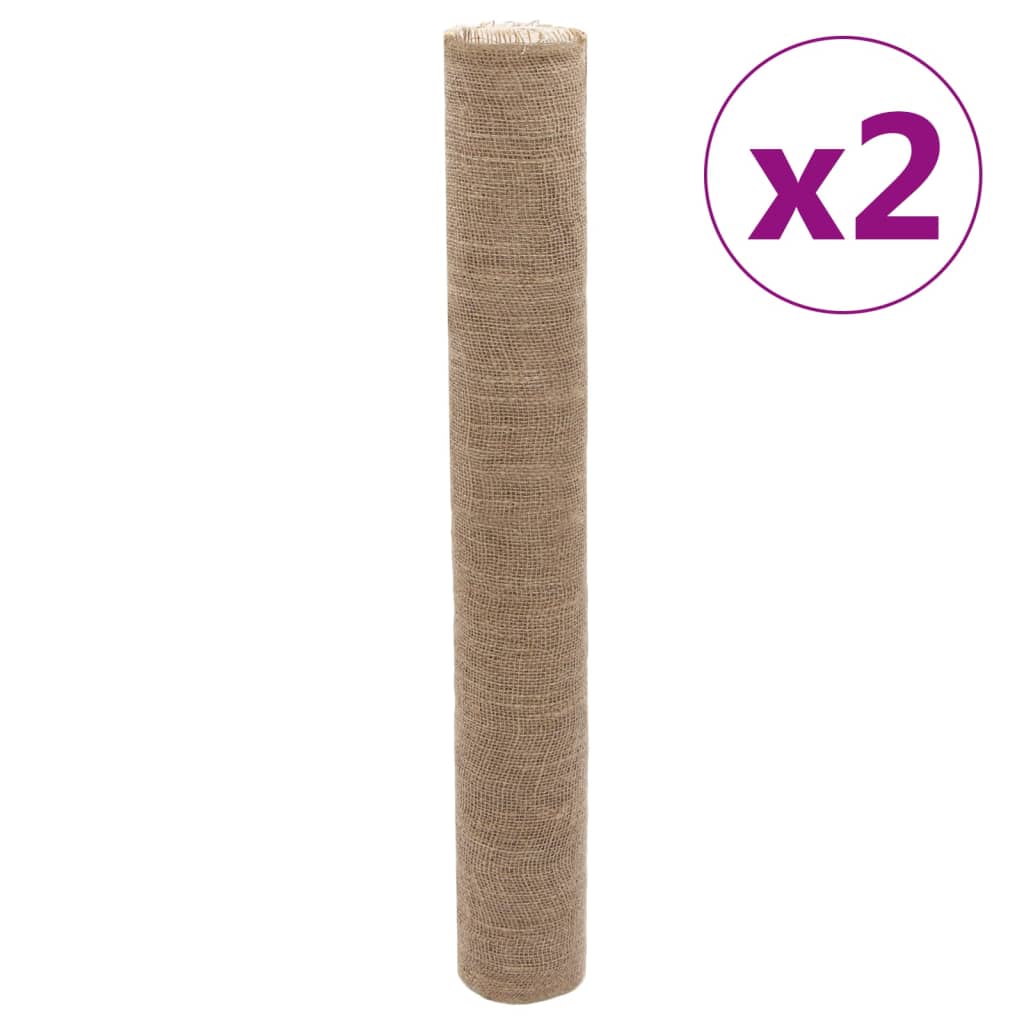 vidaXL Rulouri de iută, 2 buc., 1x50 m, iută 100%, 200 g/m² vidaXL Rulouri de iută, 2 buc., 1x50 m, iută 100%, 200 g/m²