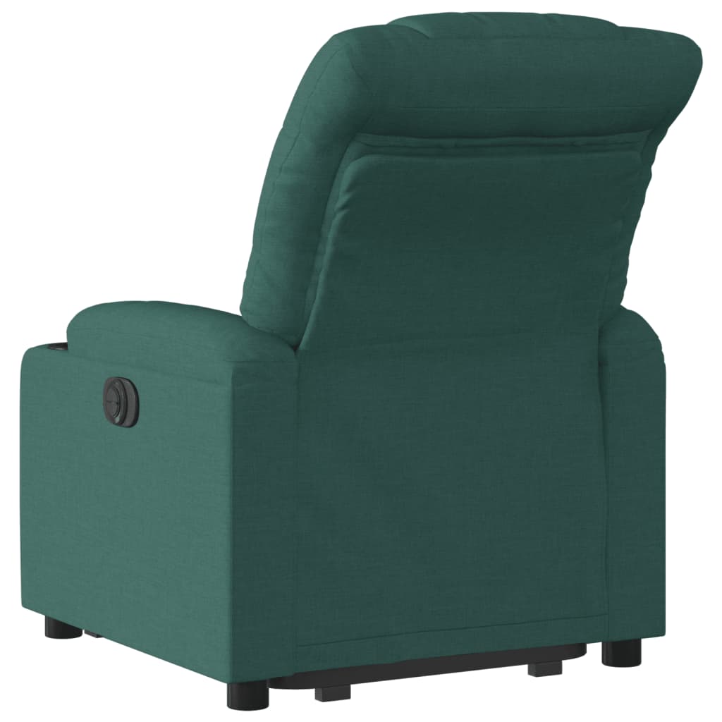 vidaXL Fotoliu rabatabil ridicare pe verticală, verde închis, textil vidaXL Fotoliu rabatabil ridicare pe verticală, verde închis, textil