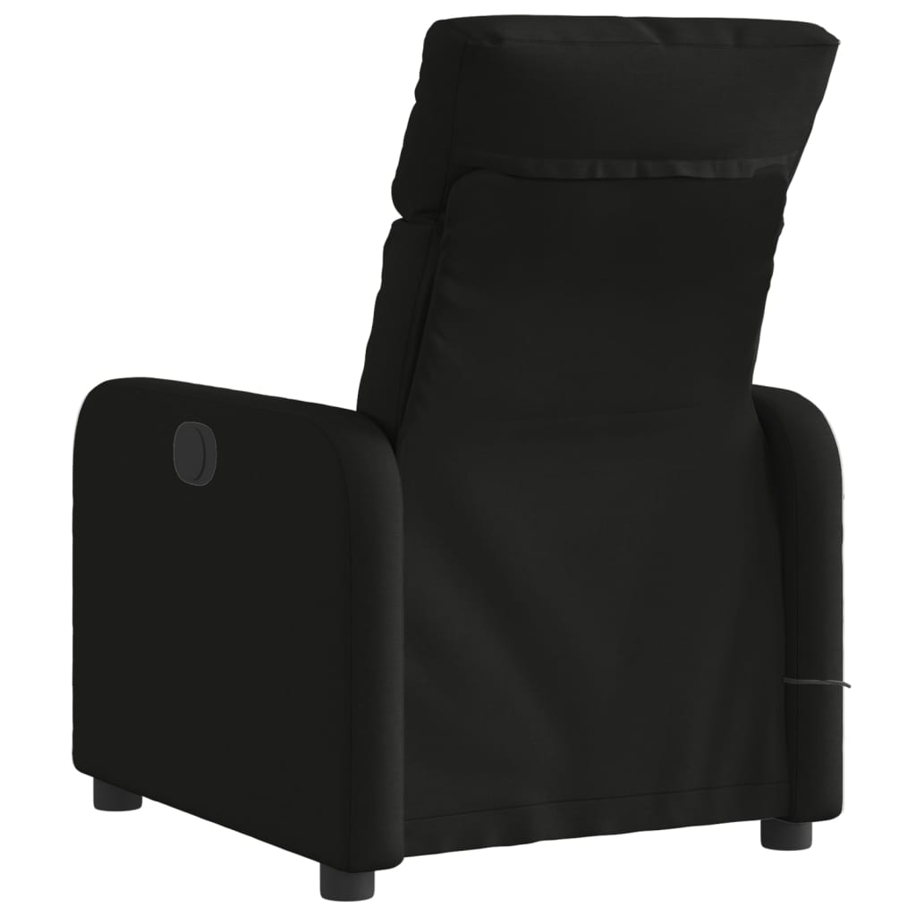 vidaXL Fotoliu electric de masaj rabatabil, negru, textil vidaXL Fotoliu electric de masaj rabatabil, negru, textil