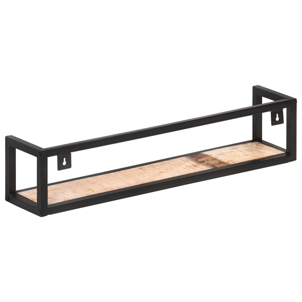 vidaXL Rafturi de perete, 2 buc., 80 cm, lemn masiv reciclat
