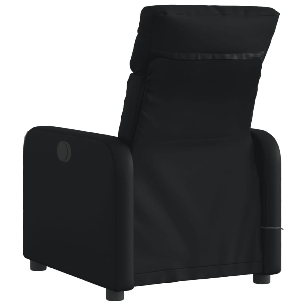 vidaXL Fotoliu electric de masaj rabatabil, negru, piele ecologică vidaXL Fotoliu electric de masaj rabatabil, negru, piele ecologică