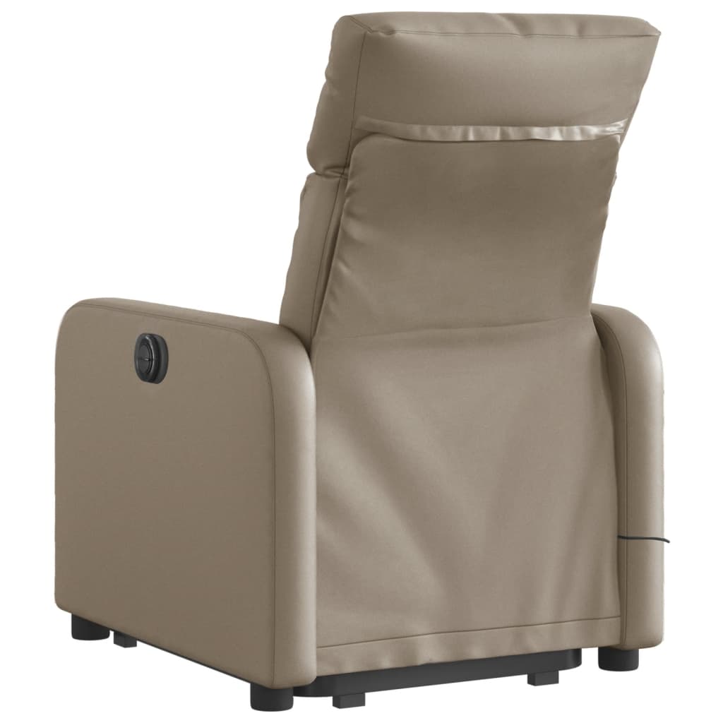 vidaXL Fotoliu electric masaj rabatabil cu ridicare, cappuccino vidaXL Fotoliu electric masaj rabatabil cu ridicare, cappuccino
