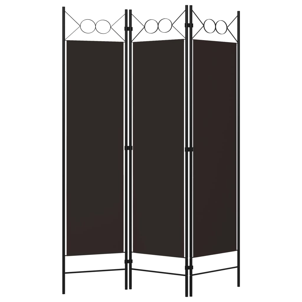 vidaXL Paravan de cameră cu 3 panouri, maro, 120 x 180 cm vidaXL Paravan de cameră cu 3 panouri, maro, 120 x 180 cm