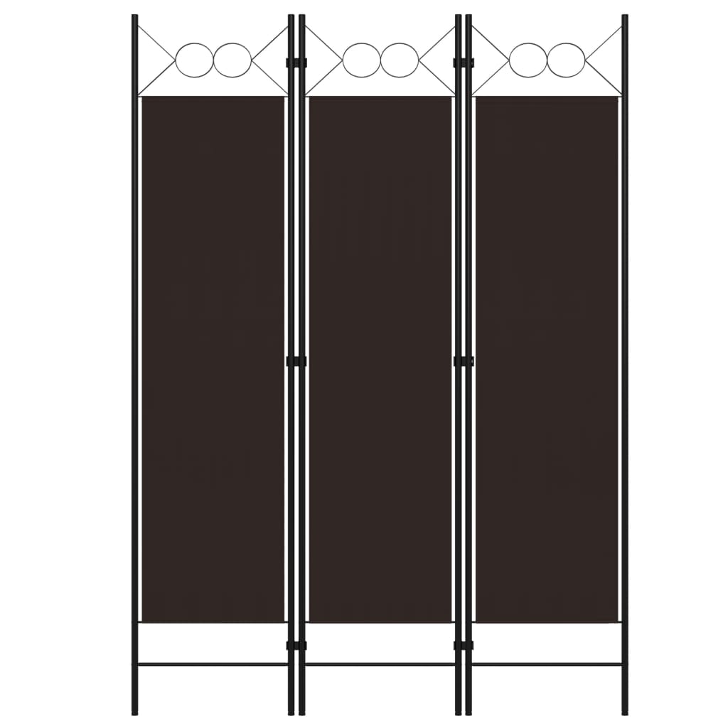 vidaXL Paravan de cameră cu 3 panouri, maro, 120 x 180 cm vidaXL Paravan de cameră cu 3 panouri, maro, 120 x 180 cm