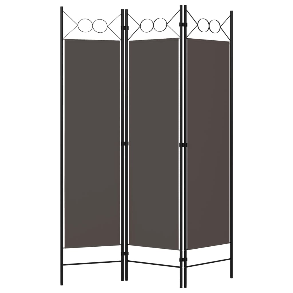 vidaXL Paravan de cameră cu 3 panouri, antracit, 120 x 180 cm vidaXL Paravan de cameră cu 3 panouri, antracit, 120 x 180 cm