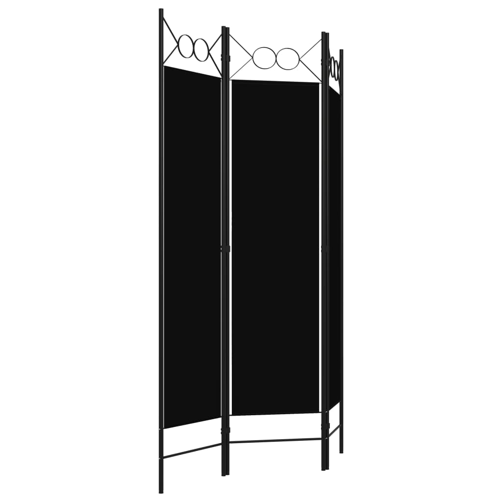 vidaXL Paravan de cameră cu 3 panouri, negru, 120 x 180 cm vidaXL Paravan de cameră cu 3 panouri, negru, 120 x 180 cm