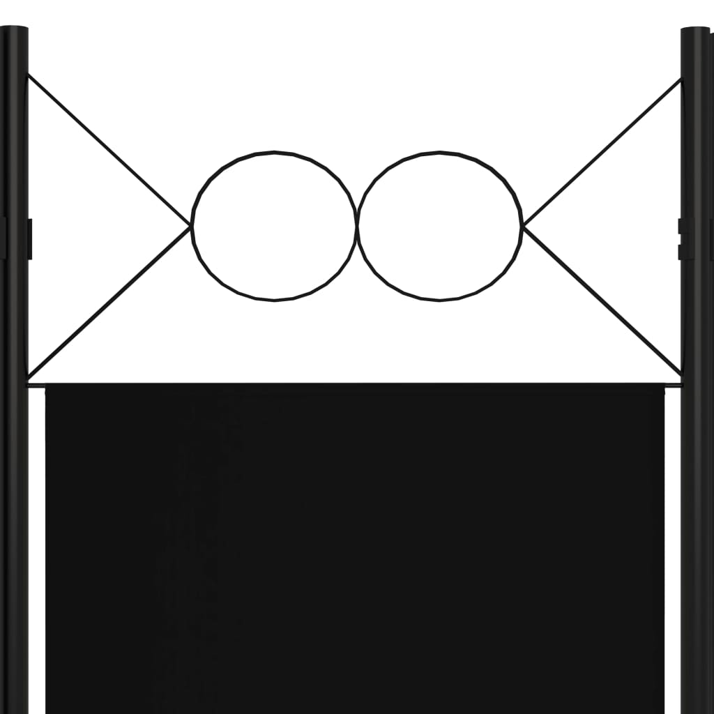 vidaXL Paravan de cameră cu 3 panouri, negru, 120 x 180 cm vidaXL Paravan de cameră cu 3 panouri, negru, 120 x 180 cm