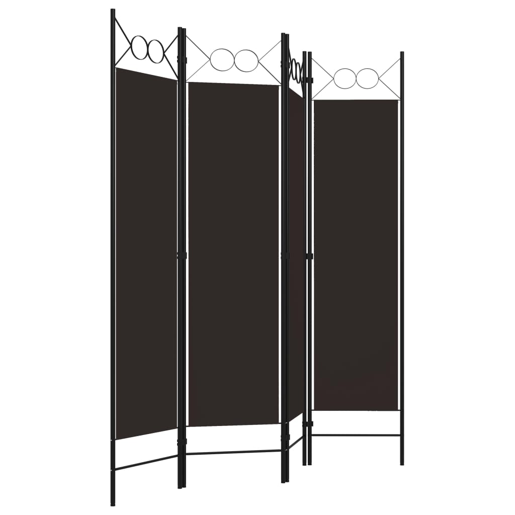 vidaXL Paravan de cameră cu 4 panouri, maro, 160 x 180 cm