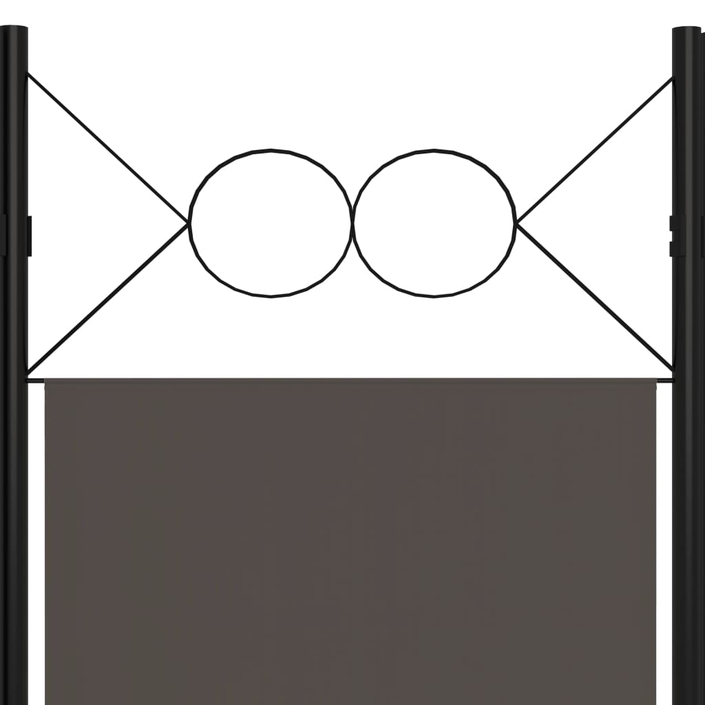 vidaXL Paravan de cameră cu 4 panouri, antracit, 160x180 cm vidaXL Paravan de cameră cu 4 panouri, antracit, 160x180 cm