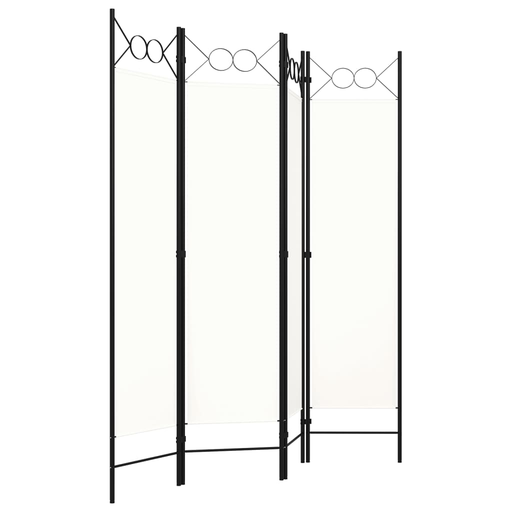 vidaXL Paravan de cameră cu 4 panouri, alb, 160x180cm vidaXL Paravan de cameră cu 4 panouri, alb, 160x180cm