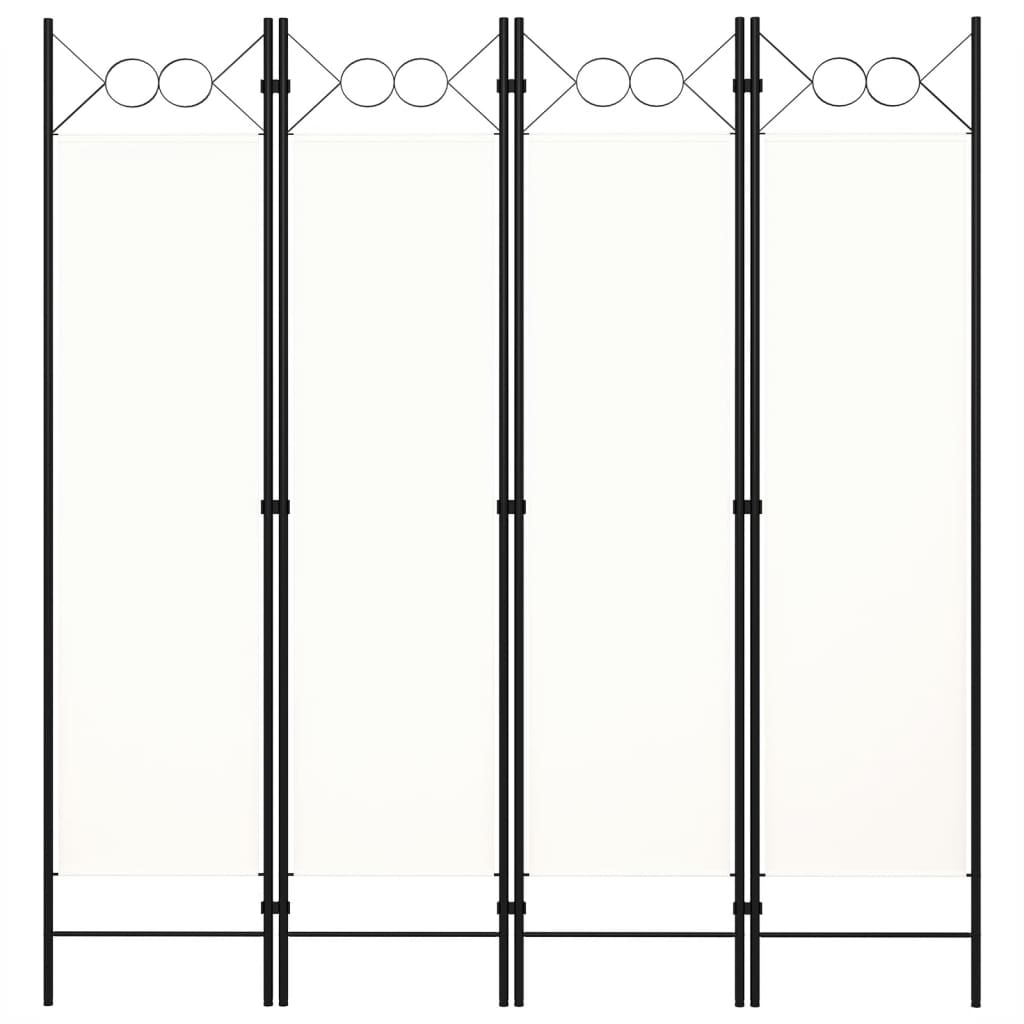 vidaXL Paravan de cameră cu 4 panouri, alb, 160x180cm vidaXL Paravan de cameră cu 4 panouri, alb, 160x180cm