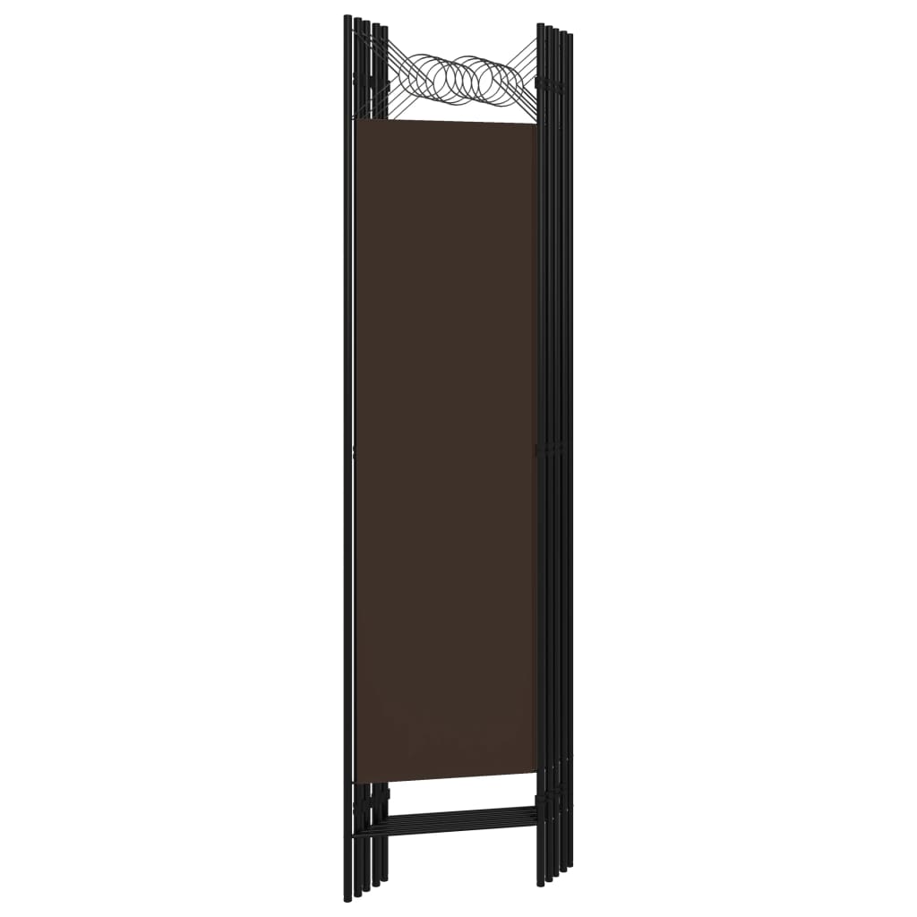 vidaXL Paravan de cameră cu 5 panouri, maro, 200 x 180 cm vidaXL Paravan de cameră cu 5 panouri, maro, 200 x 180 cm
