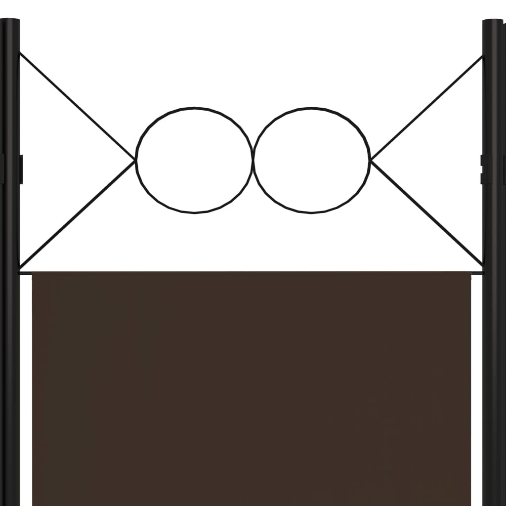 vidaXL Paravan de cameră cu 6 panouri, maro, 240 x 180 cm vidaXL Paravan de cameră cu 6 panouri, maro, 240 x 180 cm