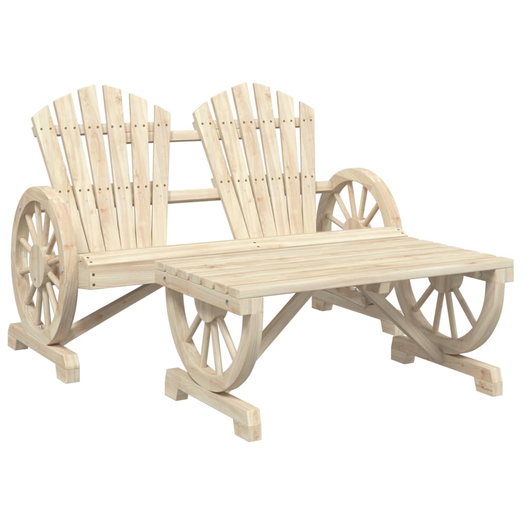vidaXL Set mobilier de grădină, 4 piese, lemn masiv de brad vidaXL Set mobilier de grădină, 4 piese, lemn masiv de brad