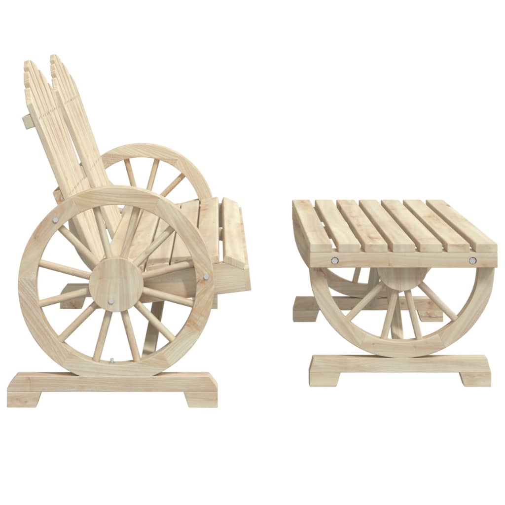 vidaXL Set mobilier de grădină, 4 piese, lemn masiv de brad vidaXL Set mobilier de grădină, 4 piese, lemn masiv de brad