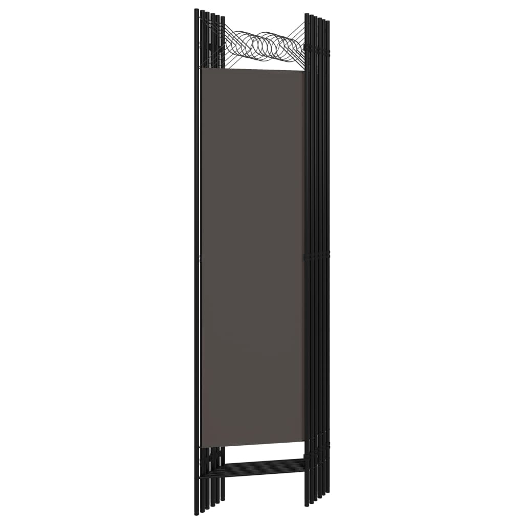 vidaXL Paravan de cameră cu 6 panouri, antracit, 240 x 180 cm