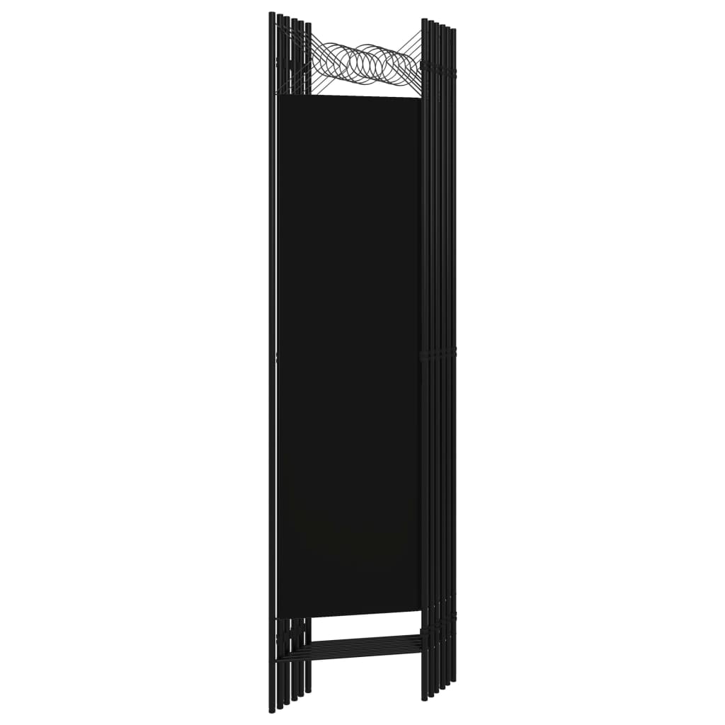 vidaXL Paravan de cameră cu 6 panouri, negru, 240 x 180 cm vidaXL Paravan de cameră cu 6 panouri, negru, 240 x 180 cm