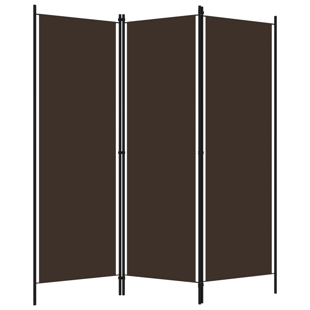 vidaXL Paravan de cameră cu 3 panouri, maro, 150 x 180 cm vidaXL Paravan de cameră cu 3 panouri, maro, 150 x 180 cm