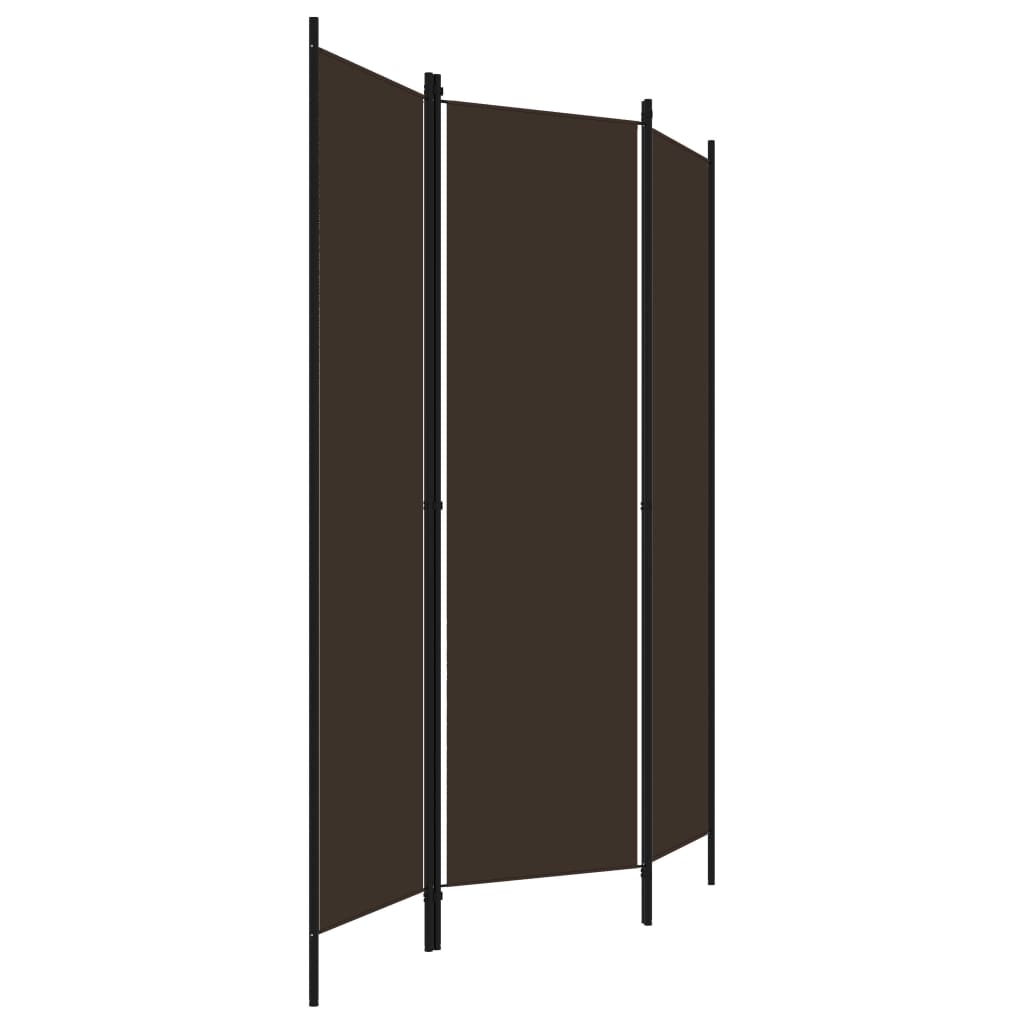 vidaXL Paravan de cameră cu 3 panouri, maro, 150 x 180 cm vidaXL Paravan de cameră cu 3 panouri, maro, 150 x 180 cm