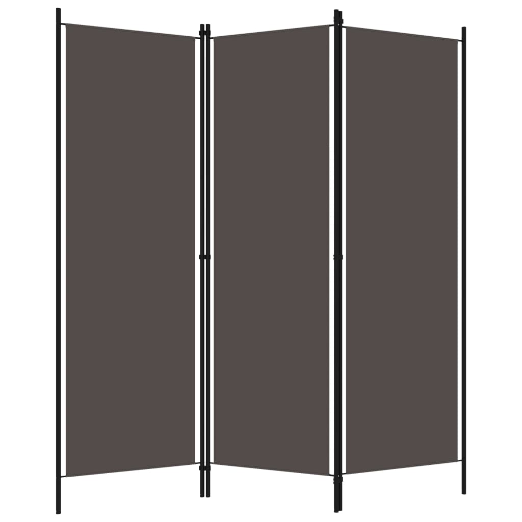vidaXL Paravan de cameră cu 3 panouri, antracit, 150 x 180 cm vidaXL Paravan de cameră cu 3 panouri, antracit, 150 x 180 cm