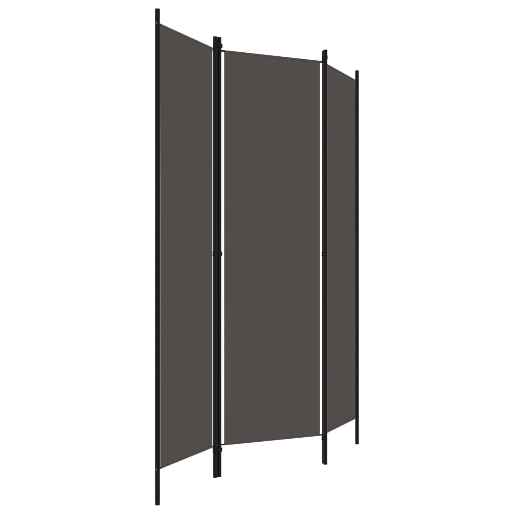 vidaXL Paravan de cameră cu 3 panouri, antracit, 150 x 180 cm vidaXL Paravan de cameră cu 3 panouri, antracit, 150 x 180 cm