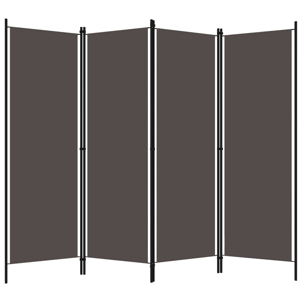 vidaXL Paravan de cameră cu 4 panouri, antracit, 200 x 180 cm vidaXL Paravan de cameră cu 4 panouri, antracit, 200 x 180 cm