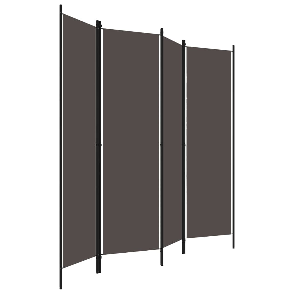 vidaXL Paravan de cameră cu 4 panouri, antracit, 200 x 180 cm vidaXL Paravan de cameră cu 4 panouri, antracit, 200 x 180 cm