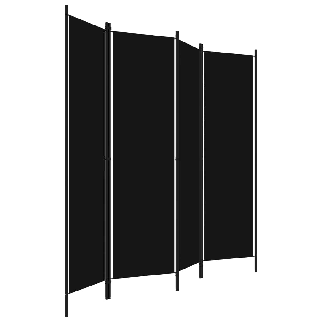 vidaXL Paravan de cameră cu 4 panouri, negru, 200 x 180 cm vidaXL Paravan de cameră cu 4 panouri, negru, 200 x 180 cm