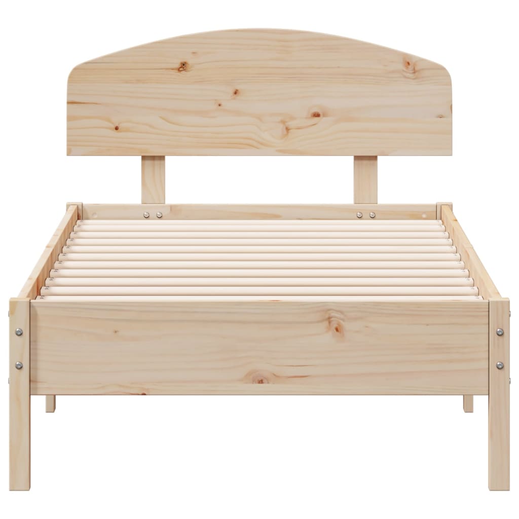 vidaXL Cadru de pat fără saltea, 75x190 cm, lemn masiv de pin
