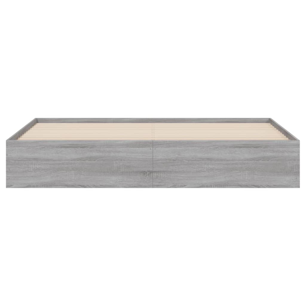 vidaXL Cadru de pat cu sertare gri sonoma 180x200 cm lemn prelucrat