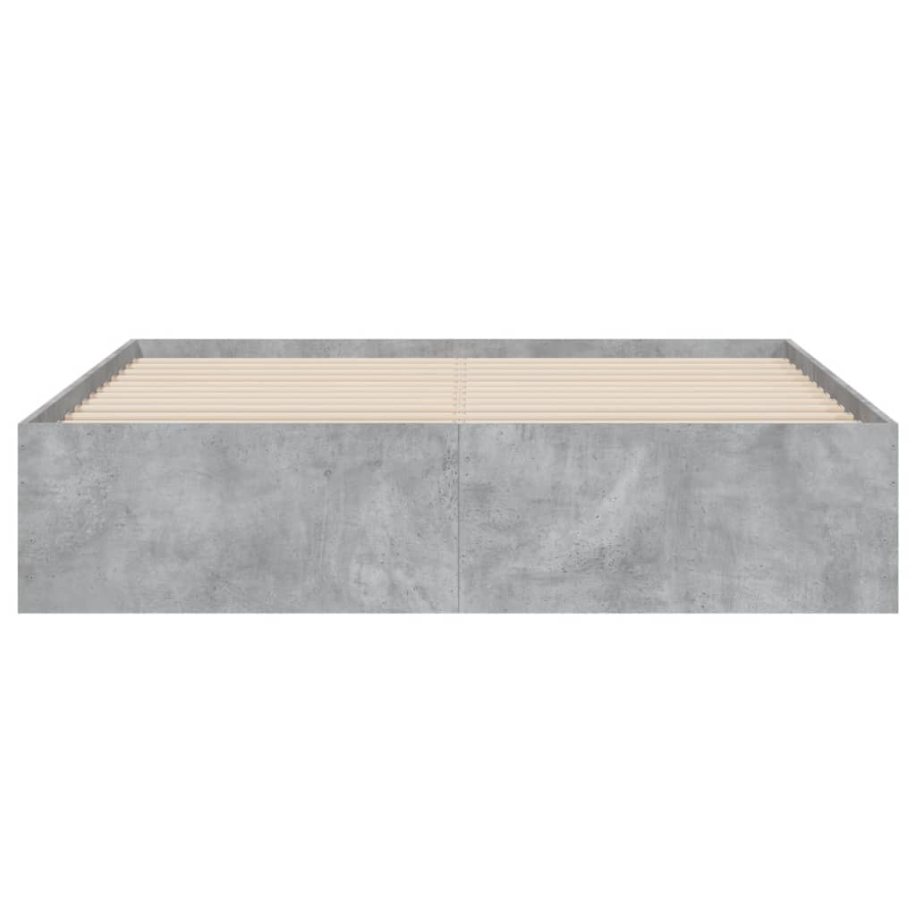 vidaXL Cadru de pat cu sertare, gri beton, 150x200 cm, lemn prelucrat vidaXL Cadru de pat cu sertare, gri beton, 150x200 cm, lemn prelucrat