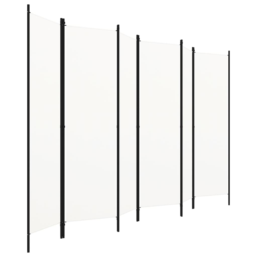 vidaXL Paravan cameră cu 6 panouri, alb, 300 x 180 cm vidaXL Paravan cameră cu 6 panouri, alb, 300 x 180 cm
