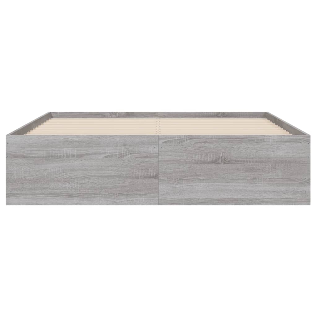 vidaXL Cadru de pat cu sertare gri sonoma 120x200 cm lemn prelucrat