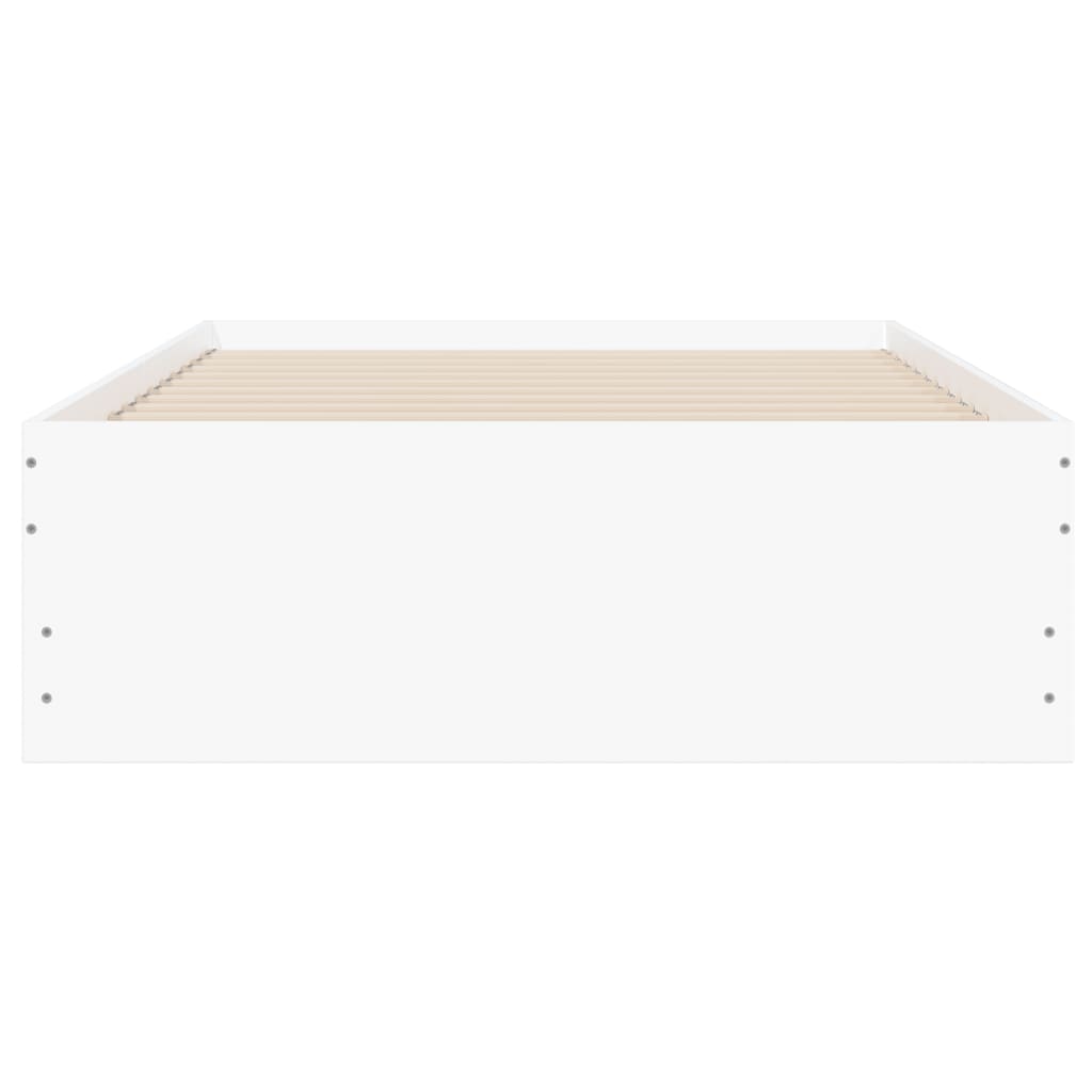 vidaXL Cadru de pat cu sertare, alb, 100x200 cm, lemn prelucrat vidaXL Cadru de pat cu sertare, alb, 100x200 cm, lemn prelucrat
