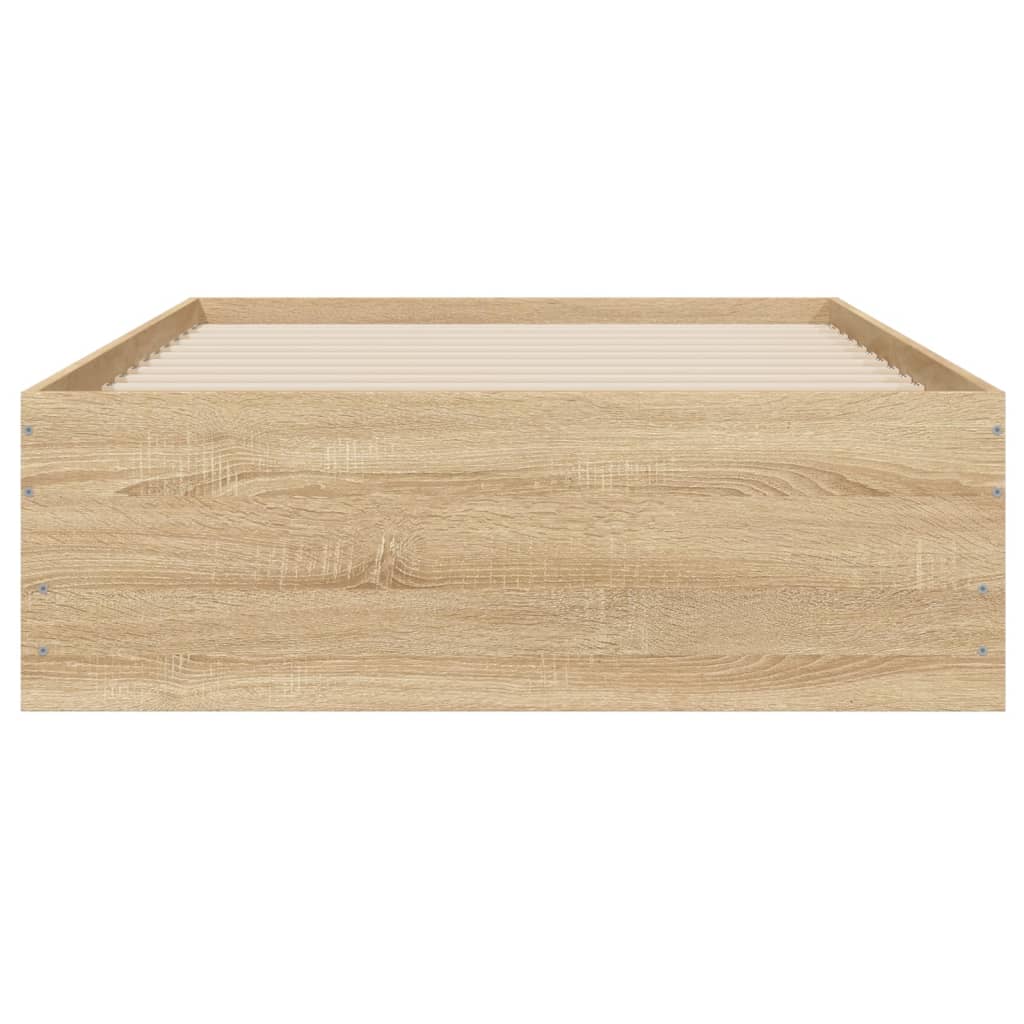 vidaXL Cadru de pat cu sertare stejar sonoma 100x200 cm lemn prelucrat vidaXL Cadru de pat cu sertare stejar sonoma 100x200 cm lemn prelucrat