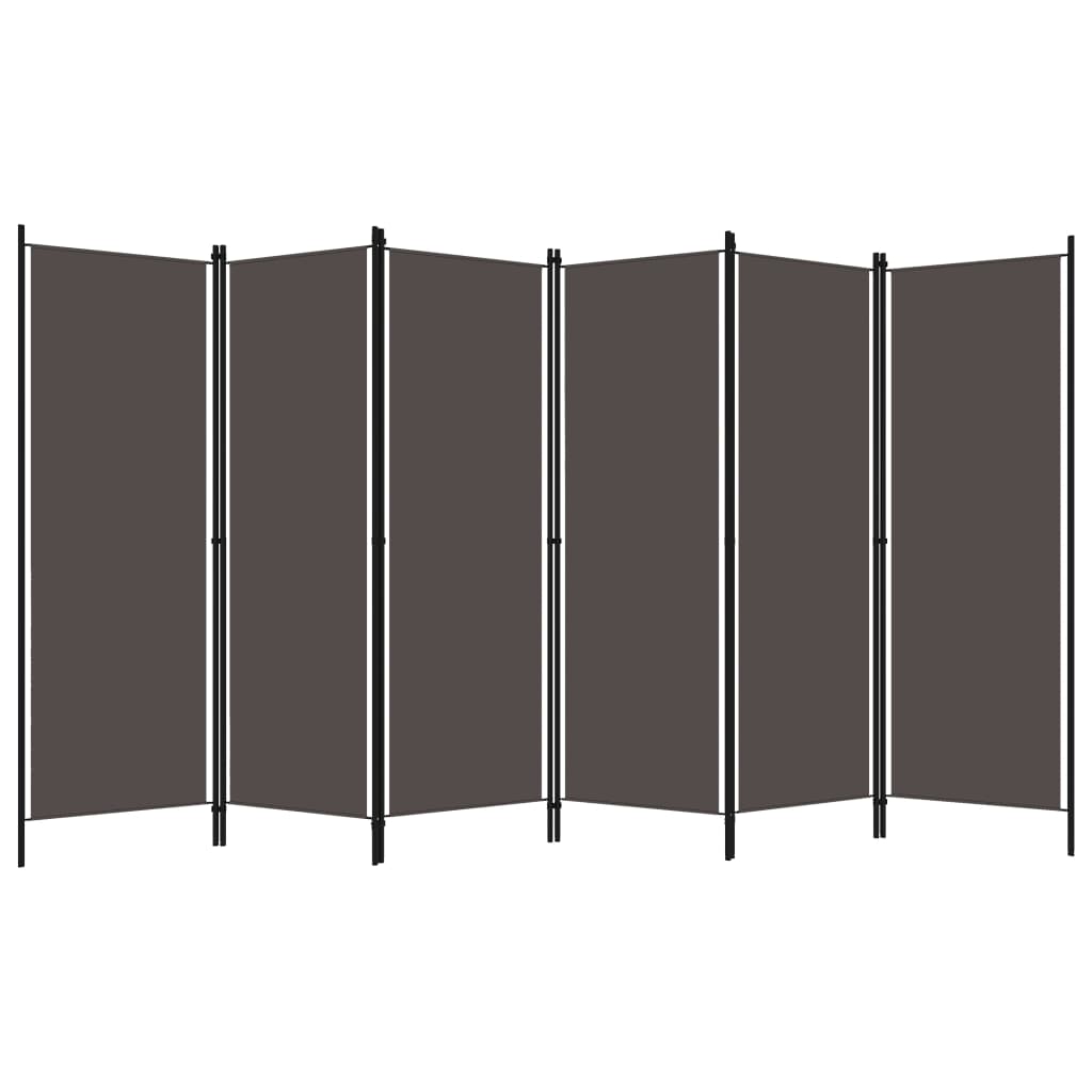 vidaXL Paravan de cameră cu 6 panouri, antracit, 300 x 180 cm vidaXL Paravan de cameră cu 6 panouri, antracit, 300 x 180 cm